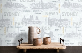 Обои 1608-2 фото в интерьере коридора превью