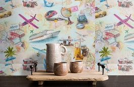 Обои 11209-03 фото в интерьере коридора превью