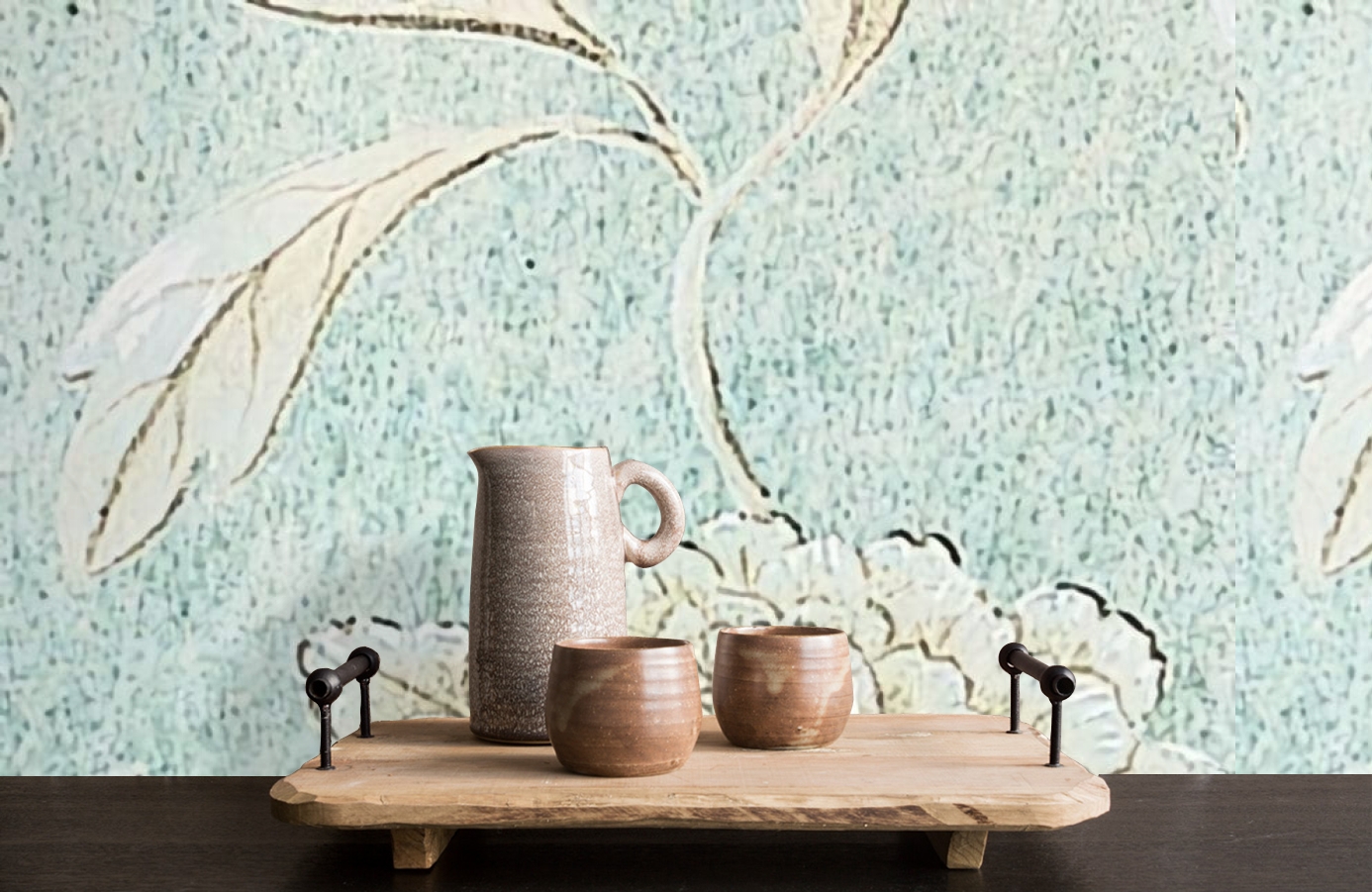 Обои Jasperpeony-Balticblue-Wp фото в интерьере коридора Обои Jasperpeony-Balticblue-Wp фото в интерьере коридора