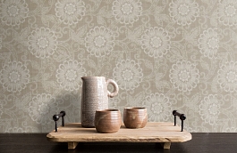 Обои Tournesal Bisque Fabric фото в интерьере коридора превью