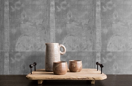 Обои Tapestry Charcoal фото в интерьере коридора превью