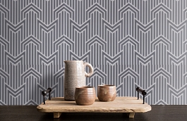 Обои Limelight Wallpaper Mink фото в интерьере коридора превью