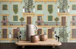 Обои 117-4012 фото в интерьере коридора превью