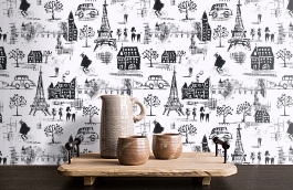 Обои W15 0040 W01 фото в интерьере коридора превью