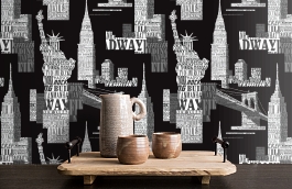 Обои W35 0001 W50 фото в интерьере коридора превью