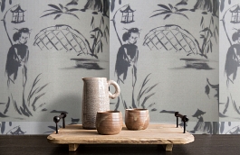 Обои W75.0004.A05 TOILE.39467 фото в интерьере коридора превью