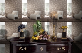 Обои M9010 фото в интерьере гостиной превью