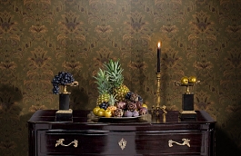 Обои Bergamo Verdure-82 фото в интерьере гостиной превью