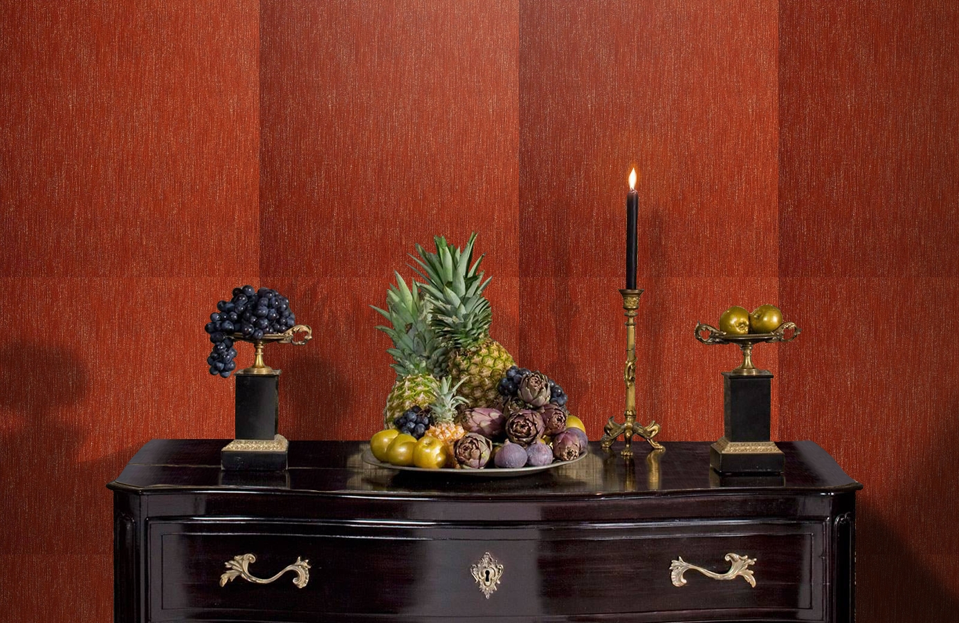 Обои Como Rubino-131 фото в интерьере гостиной