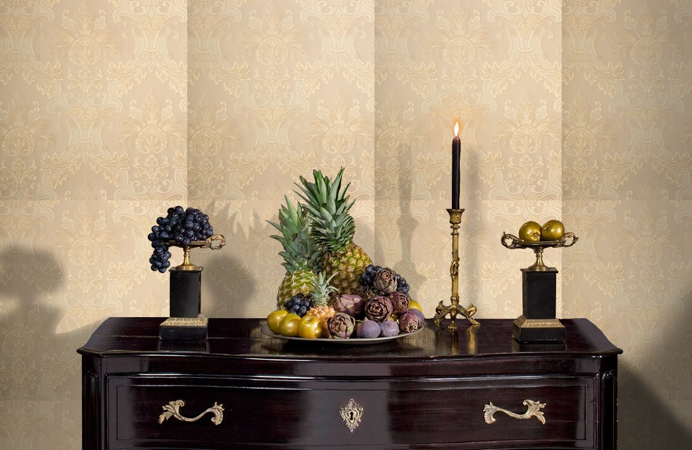 Обои Milano Shade-101 фото в интерьере гостиной