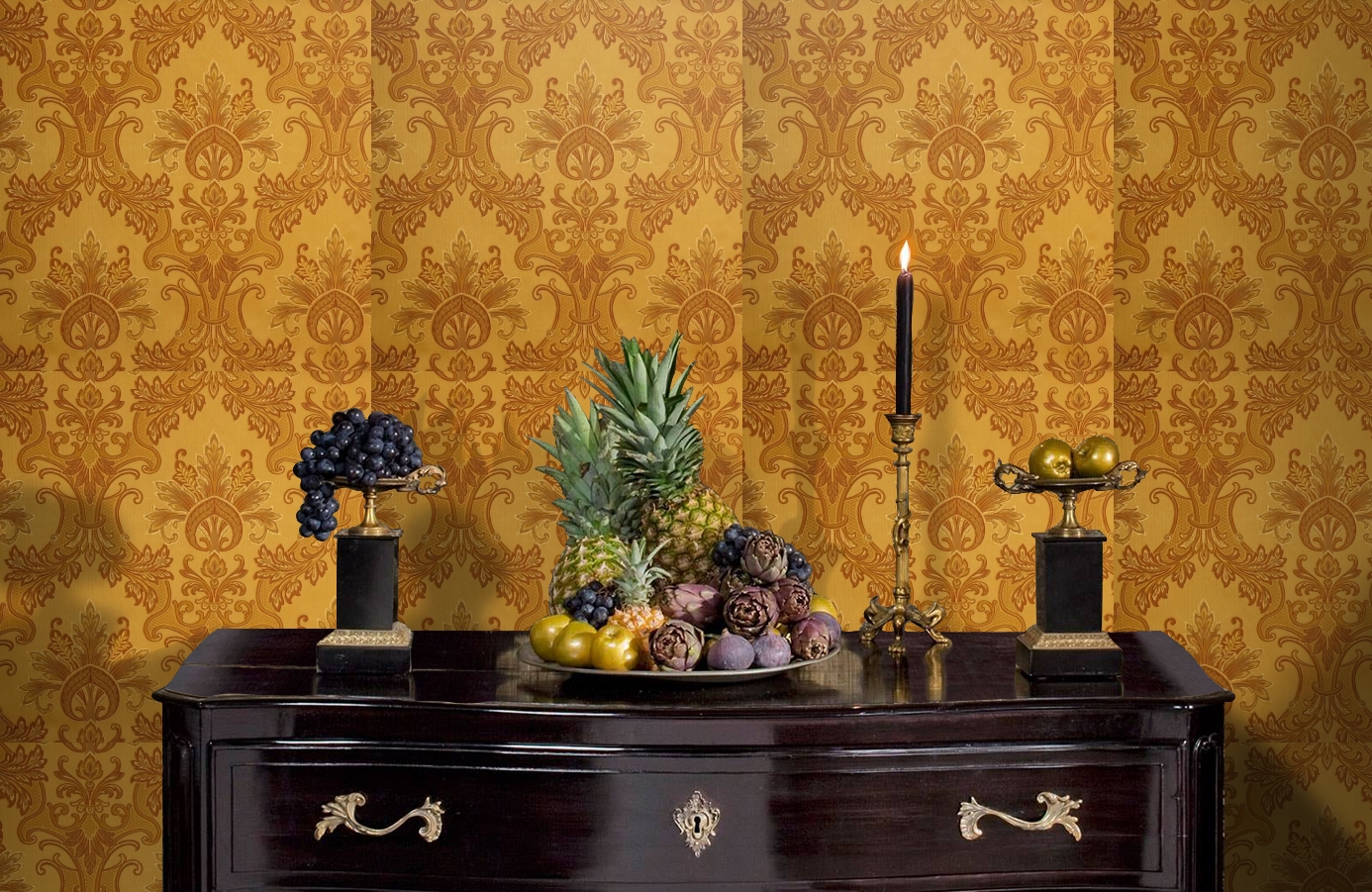 Обои Milano Sunset-131 фото в интерьере гостиной