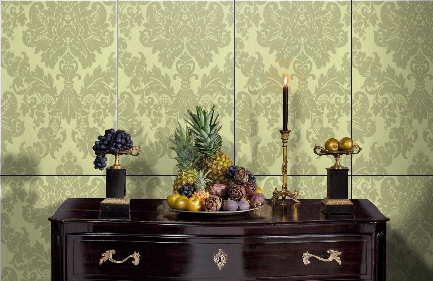 Обои Windsor 2223 фото в интерьере гостиной