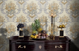 Обои KT9433-803 фото в интерьере гостиной превью