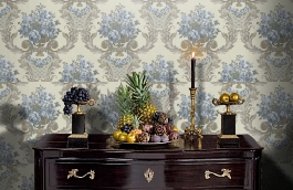 Обои KT9433-804 фото в интерьере гостиной превью