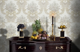 Обои KT9433-901 фото в интерьере гостиной превью