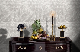 Обои macro-003 taraxacum gypsu фото в интерьере гостиной превью