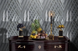 Обои macro-004 palm slate фото в интерьере гостиной превью