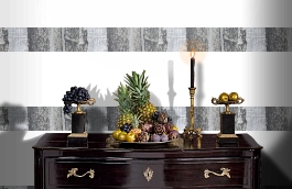 Обои macro-011 bamboo silver фото в интерьере гостиной превью