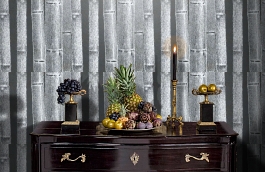 Обои macro-011 bamboo slate фото в интерьере гостиной превью