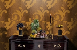 Обои macro-017 snake gold фото в интерьере гостиной превью