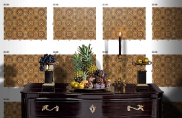 Обои DC 001 Illusion фото в интерьере гостиной превью