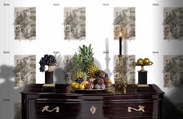 Обои DC 016 Illusion фото в интерьере гостиной превью