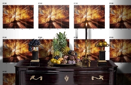 Обои DF 002 Illusion фото в интерьере гостиной превью