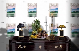 Обои DS 013 Illusion фото в интерьере гостиной превью