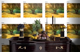 Обои DS 014 Illusion фото в интерьере гостиной превью