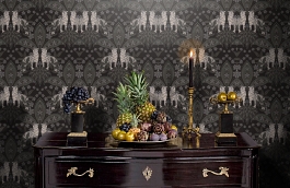 Обои Ins1 011 фото в интерьере гостиной превью