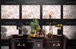 Обои Q10221A-1 фото в интерьере гостиной превью