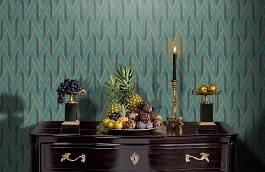 Обои QTR5 005 1 фото в интерьере гостиной превью