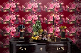 Обои V9020 фото в интерьере гостиной превью