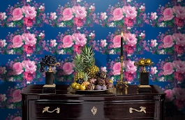 Обои V9021 фото в интерьере гостиной превью