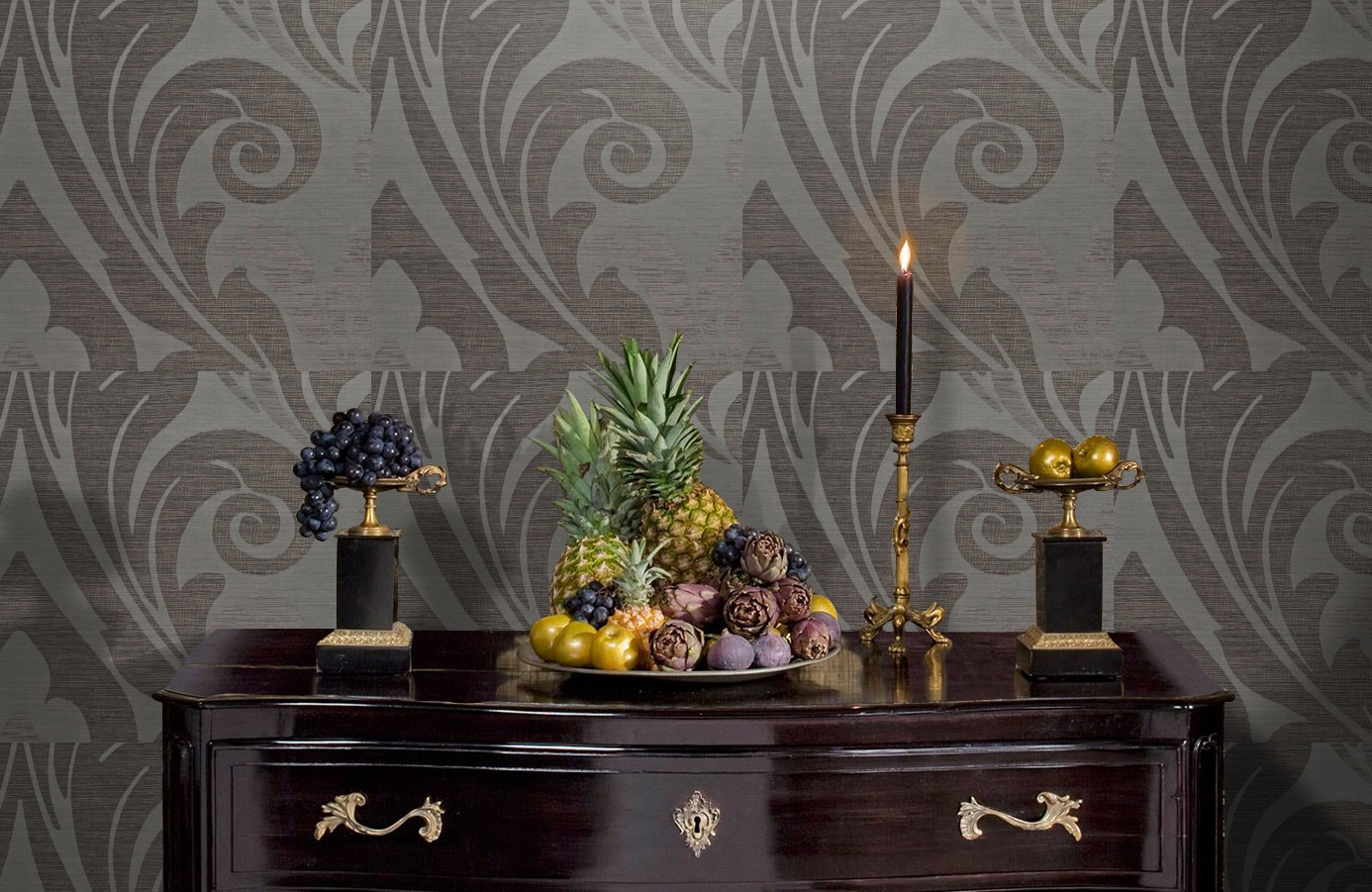 Обои 185001 фото в интерьере гостиной