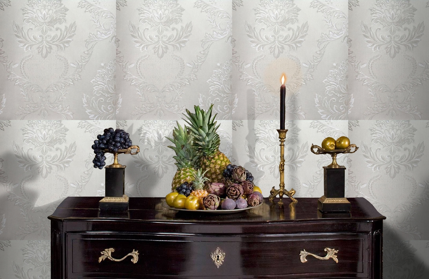 Обои 4550-G1 фото в интерьере гостиной
