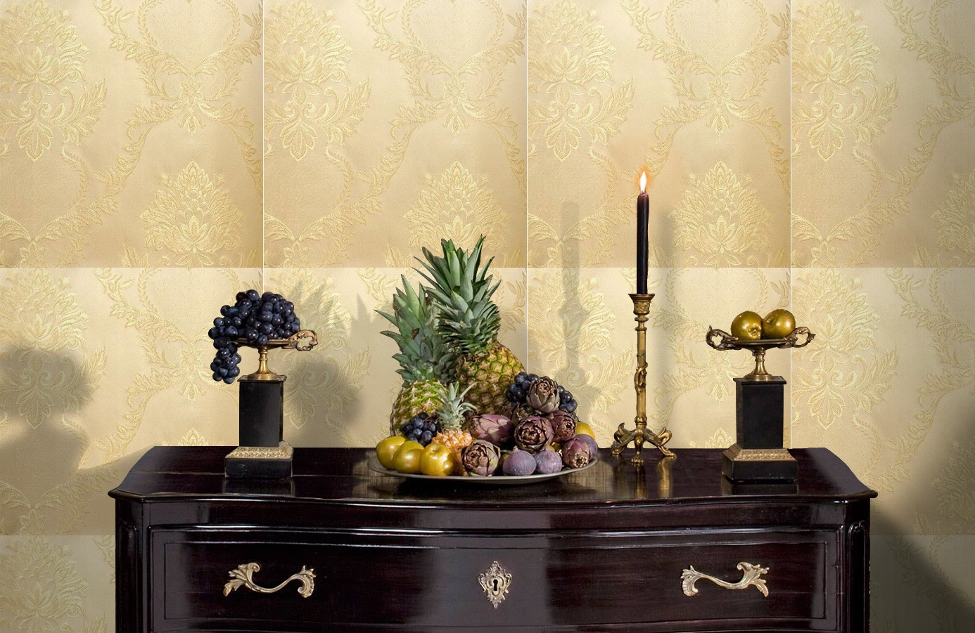 Обои 4550-Y1 фото в интерьере гостиной