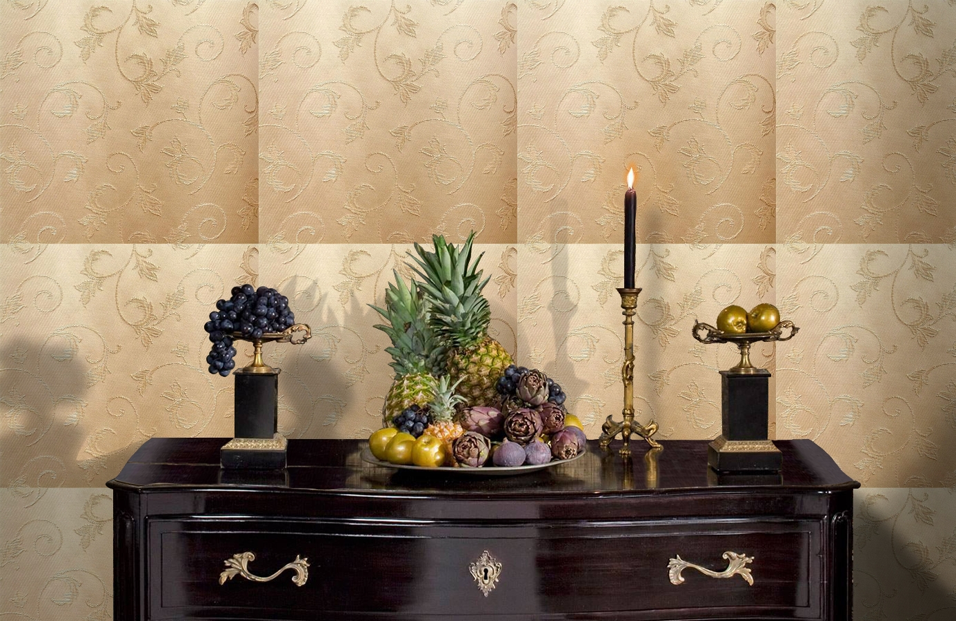 Обои 4560-G1 фото в интерьере гостиной