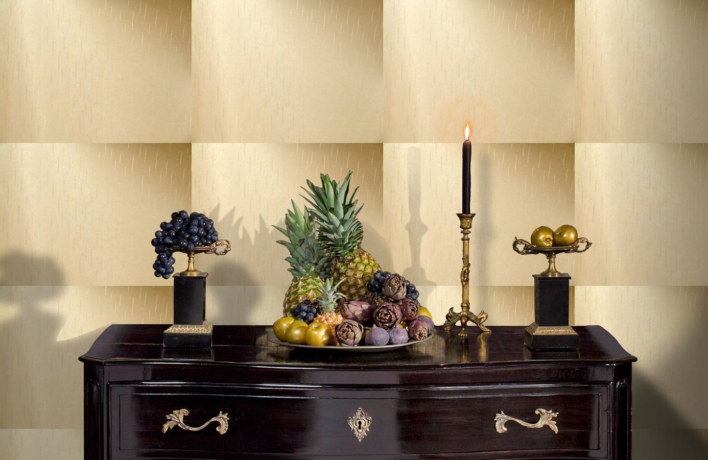 Обои 4580-Y1 фото в интерьере гостиной