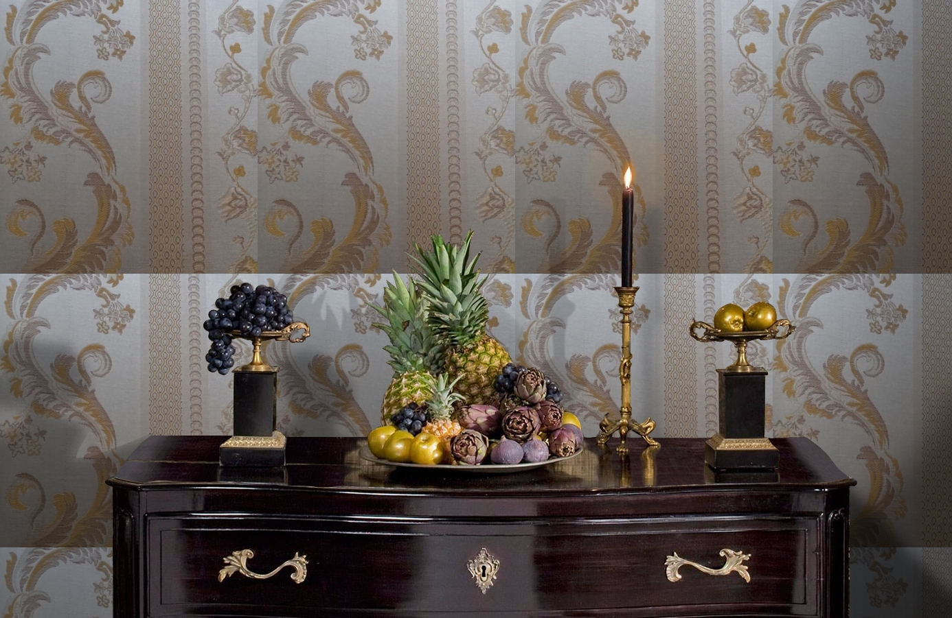 Обои 4610-Y1 фото в интерьере гостиной