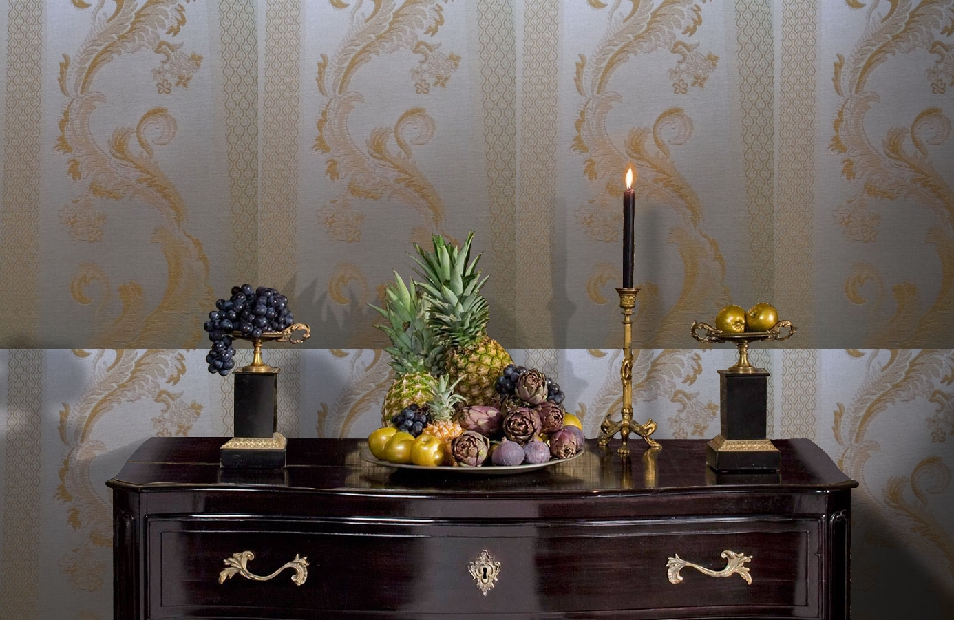 Обои 4610-Y2 фото в интерьере гостиной