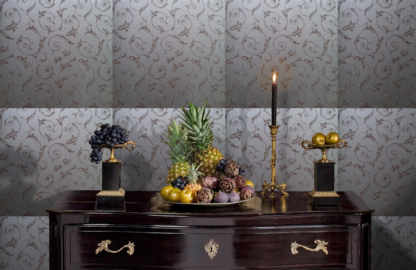 Обои 4640-M1 фото в интерьере гостиной