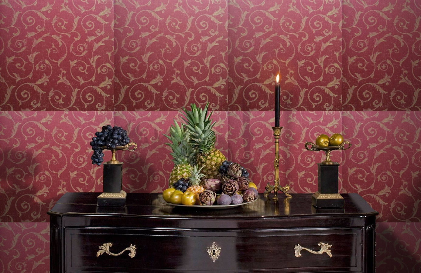 Обои 4640-RR2 фото в интерьере гостиной