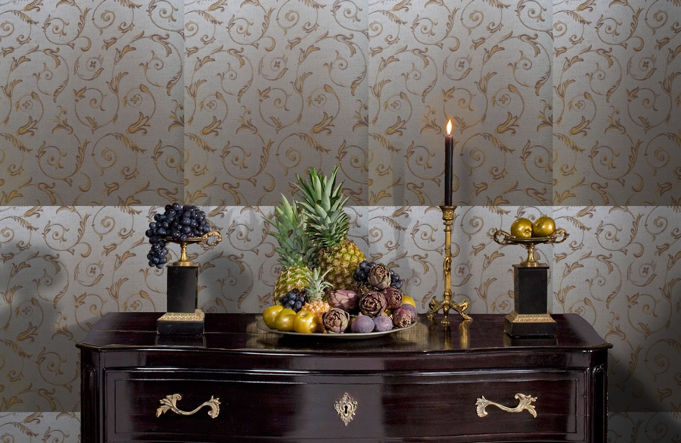 Обои 4640-Y1 фото в интерьере гостиной