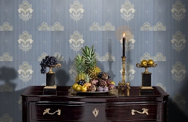 Обои M9377-8008 фото в интерьере гостиной превью