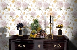 Обои FL4 001 фото в интерьере гостиной превью