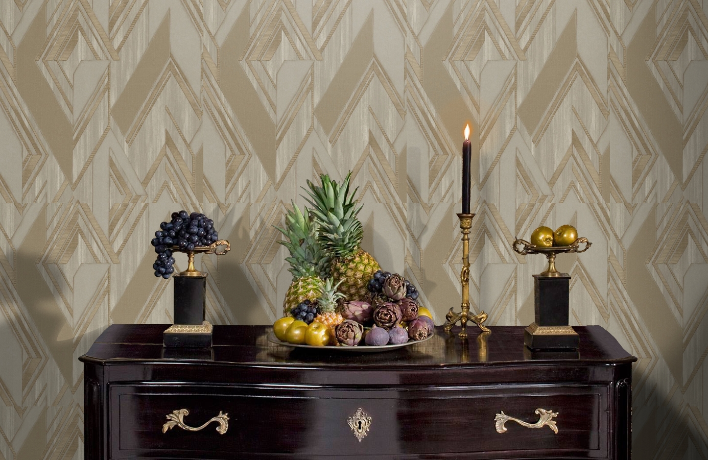 Обои 1205-4 фото в интерьере гостиной