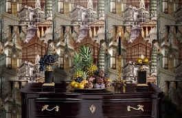 Обои 4705-3 фото в интерьере гостиной превью