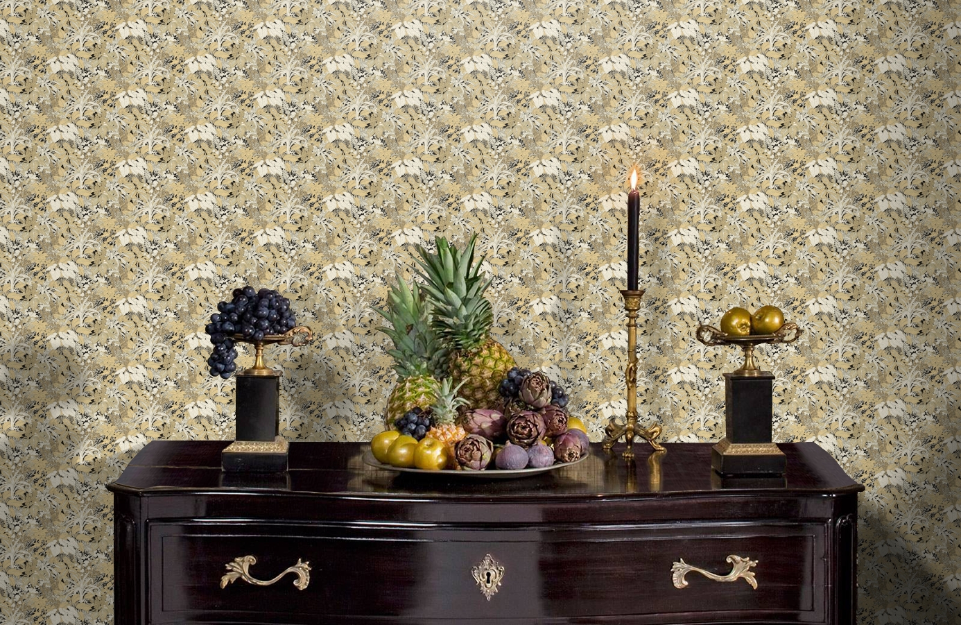 Обои 7011-5 фото в интерьере гостиной