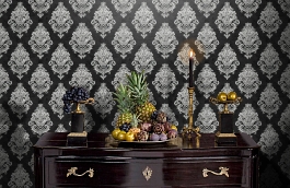 Обои 7024-5 фото в интерьере гостиной превью